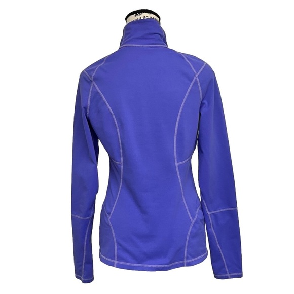 Zella Blue Full Zip Jacket Women’s 6 | Athletic Mock Neck Thumbhole Athleisure - Picture 5 of 12
